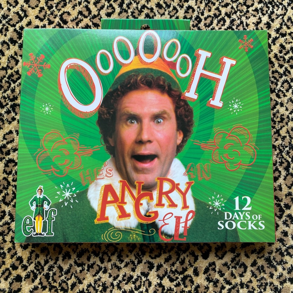 “Elf” 12 days of Christmas socks (NIB)